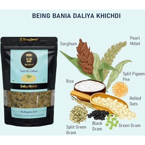 Premium Multigrain Daliya Khichdi, 500G | 100% Natural | High Fiber With 8+ Grains | Super Food | Healthy Daliya Khichdi With Sorghum And 8 Other Grains
