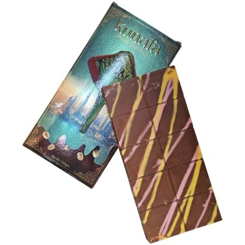 Kunafa Pistachio Premium Milk Chocolate Bar, With Real Pista Cream 250G