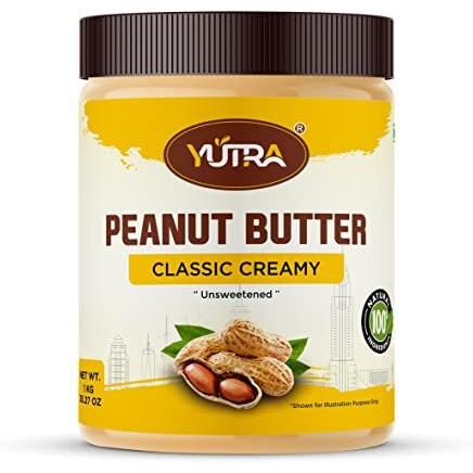 Yutra High Protein Peanut Butter Specially Introduced For Gym Goers, Dieters And Joggers | The Creamy And Nutty Delight | Gluten Free | Vegan | Cholesterol Free Butter