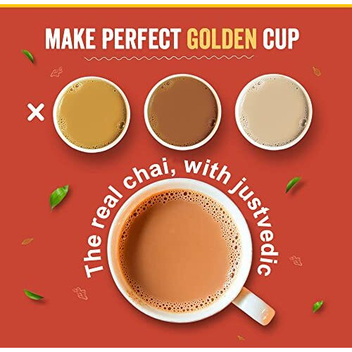 Just Vedic Vanilla Chai Tea (100 Grams, 50 Cups) - Helps With Calmness And Sugar Craving - Vanilla Tea Leaves