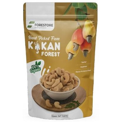 Salted Cashew Nuts - Premium Roasted And Salted Cashews With Rich, Buttery Flavor And Crunchy Texture Kokan Kaju Healthy Snacks - Lightly Salted Cashew Dry Fruits For A Perfect Savory And Sweet Snack (500 Gm)