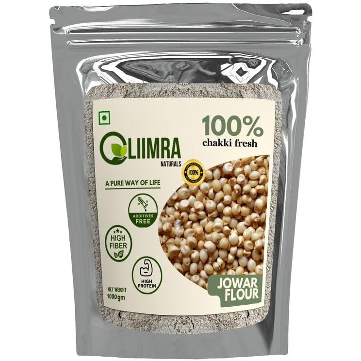 Liimra Naturals Sorghum Jowar Millet Flour - High Fiber, Protein-Packed, Low Gi, Gluten-Free,Mineral Rich,100% Chakki Fresh Flour (250 Gram)