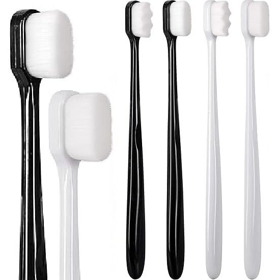 Alioz (Pack Of 4) Toothbrush For Sensitive Gums, Micro Fur Manual Toothbrush With 20000 Soft Floss Bristle For Men, Women, Elderly, Braces And Gum Recessions, Protect Fragile Gums