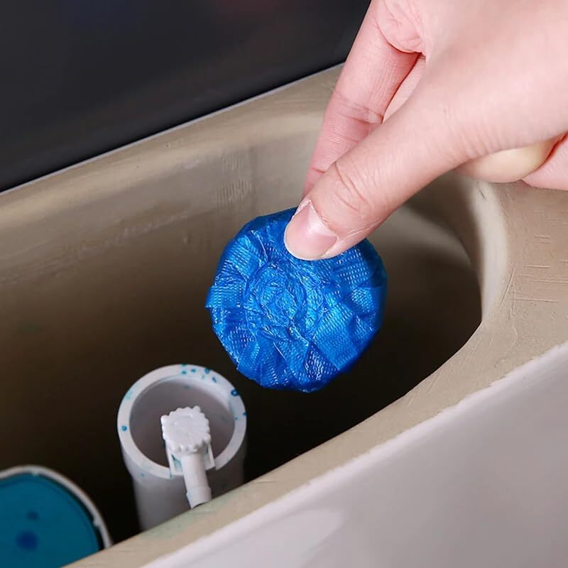 Live2Btter 10 Pcs Toilet Bowl Deodorizer Cleaner Powerful Automatic Flush Toilet Cleaner Tablet/Automatic Toilet Bowl Cleaner Tablets Stain Remover Bathroom Flush Tank Blue Tab Tablet
