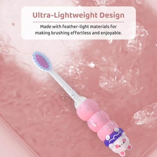 Staranddaisy Baby Tooth Brush/Toothbrush 1 Year + Kids With Soft And Fluffy 10000 Gentle Bristles, 80 Micron Split-Beam Bristle, Non-Slip Comfortable Dinosaur Handle (Teddy-Yellow)