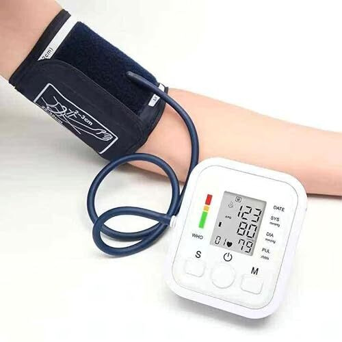 Accutrust Digital Blood Pressure Monitor, Upper Arm Cuff, Lcd Display With Memory Function, Dual Power Supply, White