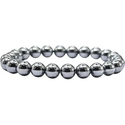 Certified Terahertz Stone Bracelet For Women Men With Healing Crystal And Reiki Stone - Beautiful Gemstone Beaded Bracelet For Balance, Harmony & Positive Energy