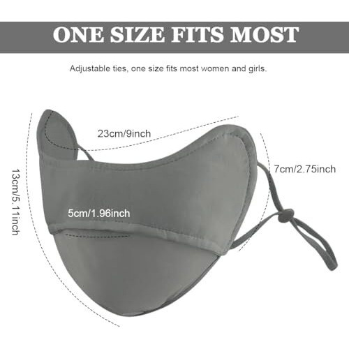 Palay Upf 50+ Face Mask Upf 50+ Outdoor Fashion Women Face Mask Breathable Cover With Adjustable Ties For Riding,Cycling,Sport Golfing Washable & Reusable