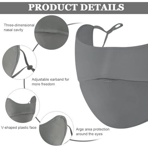 Palay Upf 50+ Face Mask Upf 50+ Outdoor Fashion Women Face Mask Breathable Cover With Adjustable Ties For Riding,Cycling,Sport Golfing Washable & Reusable