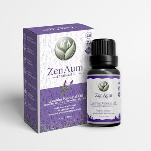 Zenaum Essences 100% Pure Lavender Essential Oil | Therapeutic Grade | Calming & Relaxing Aromatherapy Oil | Skin & Hair Care | Diffuser & Massage Use | Gmp, Ifra, Iso Certified- 15Ml