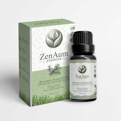 Zenaum Essences 100% Pure Rosemary Essential Oil | Stimulates Hair & Mental Clarity | Scalp Nourishment, Focus & Relaxation | Diffuser & Massage Use | Gmp, Ifra, Iso Certified- 15Ml