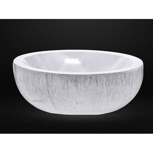 Certified Selenite Bowl To Charge Crystal - 3" Round Original Selenite Plate Selenite Crystal Bowl For Energy Cleansing And Recharging - Premium Selenite Plate For Home Decor And Spiritual Practice