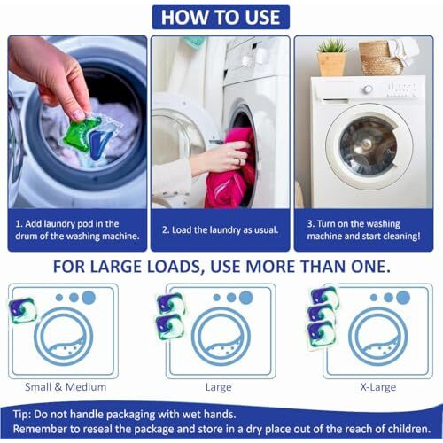 Maxxpro 5-In-1 Dissolvable Magic Laundry Pods For 20 Washes | Tough Stain Fighter For Top & Front Load Machines | Floral Aroma | Eco-Friendly & No Mess Cleaning | 1 Pod  1 Wash For 5-7Kg Loads