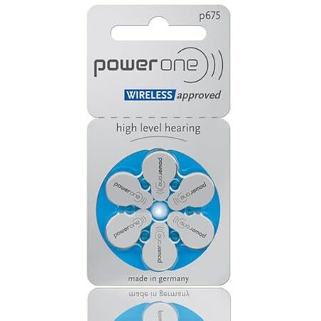 Fcs Mercury-Free Zinc Air Power One Size 675 Hearing Aid Battery Wireless Approved (P675, 2 Strip 12 Piece Batteries)