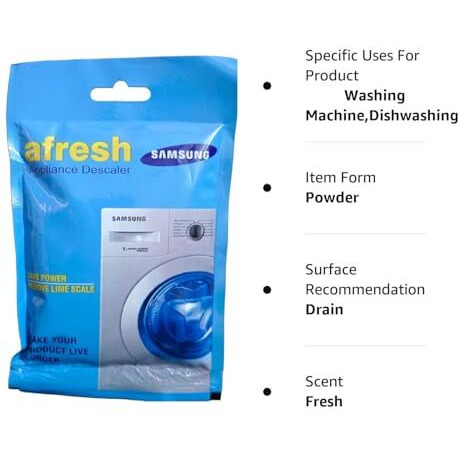 Samsung Washing Machine Drum Cleaning Powder Compatible For Samsung Washing Machine Front Load And Top Load, Washing Machine Cleaning Powder, Drum Cleaner Descaling Powder -100 Gm (Packet Of 2)