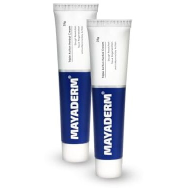 Mayaderm Multipurpose Herbal Cream 25G (Pack Of 2), Gentle & Chemical Free Triple Action Healing Cream, Ideal For First-Aid, Minor Cuts, Wounds & Burns
