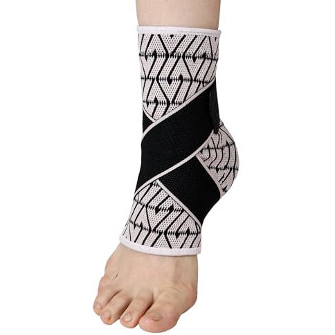 Dr Fitzy Neuro Ankle Binder Cap For Pain Relief, 3D Compression Neuropathy Socks With Ankle Belt Band, Ortho Leg Ankle Support Women And Men, Orthopedic Foot Sleeve Brace With Anti Slip Grip (Pink, One Size)