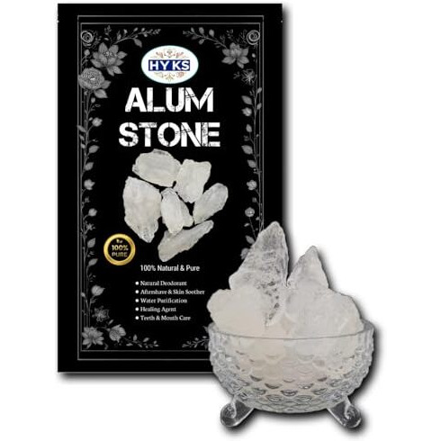 Hyks 450G Alum Stone, Fitkari Alum Stone, Phitkari Alum Stone, 100% Natural And Pure, Multi-Purpose Crystal For Deodorant, Aftershave And Skin Care
