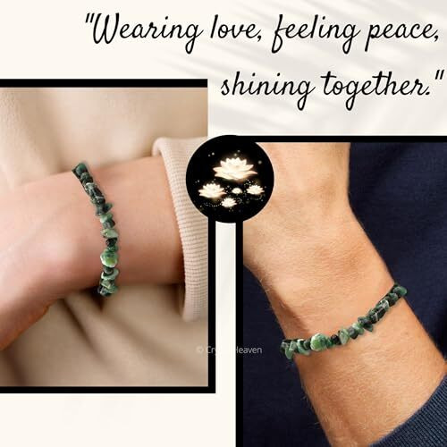 Certified Emerald Bracelet For Women Men With Healing Crystal And Reiki Stone - Beautiful Gemstone Beaded Bracelet For Balance, Harmony & Positive Energy (Chips Stone Beads)