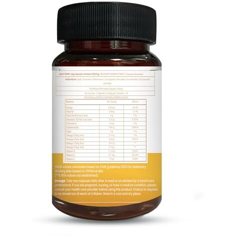 Ayuzera Seabuckthorn Capsules  60 Vegan Caps | Natural Vitamin C For Skin Glow & Collagen Boost | Antioxidant Support | Pack Of 2