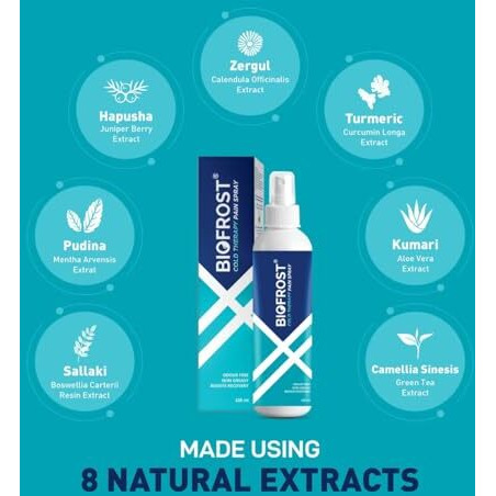 Biofrost Pain Relief Spray - Pack Of 3 (100 Ml Each) | Effective Cold Therapy For Muscle Recovery & Pain Relief | Convenient Triple Pack