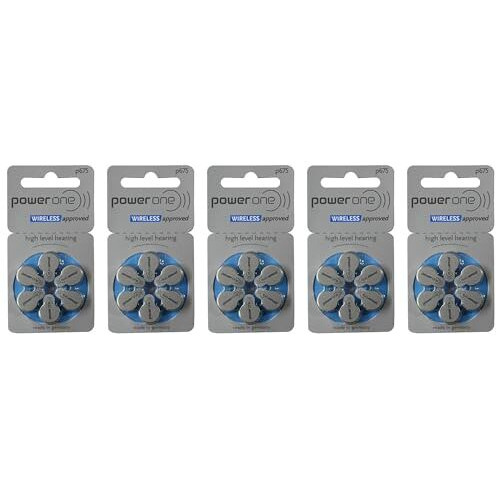 Fcs Mercury-Free Zinc Air Power One Size 675 Hearing Aid Battery (P675, 5 Strip 30 Pc Batteries)