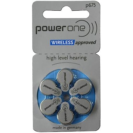Fcs Mercury-Free Zinc Air Power One Size 675 Hearing Aid Battery (P675, 5 Strip 30 Pc Batteries)
