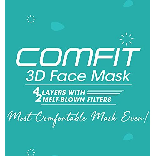 Romsons Comfit 3D Non-Woven Face Mask | Disposable & Snug-Fit | 2 Layers Of Melt-Blown Filters For Men & Women - Black - 150 Pcs (Pack Of 6)