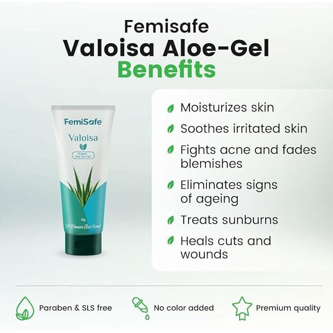 Femisafe Women's Facial Razor & Valoisa Aloevera Gel | Easy, Safe & Painless Hair Removal | For Facial Hair & Bikini Area | Soothes Body & Moisturizes Skin After Shave (Pack Of 2 Razors+Aloe Gel)