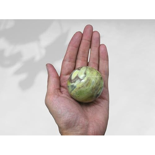 Certified Serpentine Crystal Ball For Meditation - Premium Crystal Vastu Items For Home And Feng Shui Items For Good Luck - Ideal For Pooja Supplies And Spiritual Practices (2" Inch)