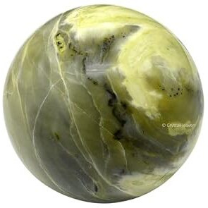 Certified Serpentine Crystal Ball For Meditation - Premium Crystal Vastu Items For Home And Feng Shui Items For Good Luck - Ideal For Pooja Supplies And Spiritual Practices (2" Inch)