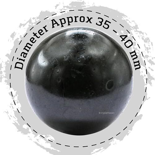 Certified Black Tourmaline Crystal Ball For Meditation - Premium Crystal Vastu Items For Home And Feng Shui Items For Good Luck - Ideal For Pooja Supplies And Spiritual Practices (1.5" Inch)