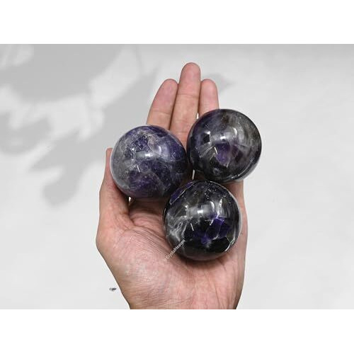 Certified Amethyst Crystal Ball For Meditation - Premium Crystal Vastu Items For Home And Feng Shui Items For Good Luck - Ideal For Pooja Supplies And Spiritual Practices (2" Inch)