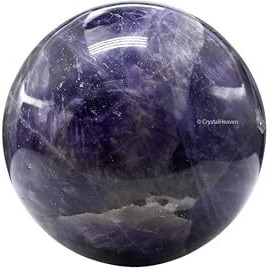 Certified Amethyst Crystal Ball For Meditation - Premium Crystal Vastu Items For Home And Feng Shui Items For Good Luck - Ideal For Pooja Supplies And Spiritual Practices (2" Inch)