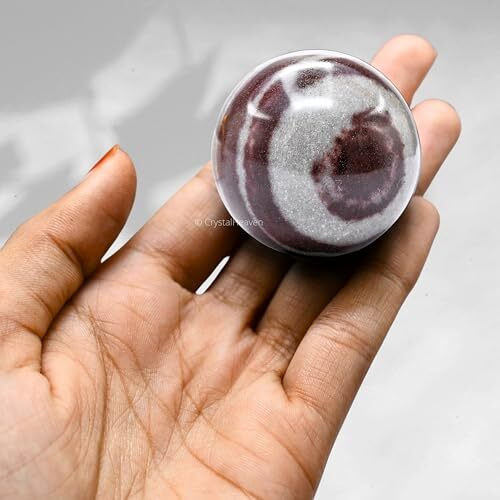 Certified Narmada Shiva Lingam Crystal Ball For Meditation - Premium Crystal Vastu Items For Home And Feng Shui Items For Good Luck - Ideal For Pooja Supplies And Spiritual Practices (1.5" Inch)