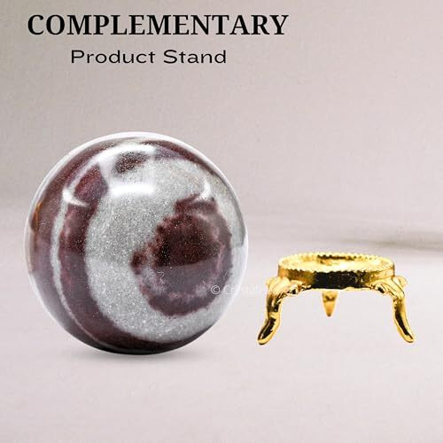 Certified Narmada Shiva Lingam Crystal Ball For Meditation - Premium Crystal Vastu Items For Home And Feng Shui Items For Good Luck - Ideal For Pooja Supplies And Spiritual Practices (1.5" Inch)