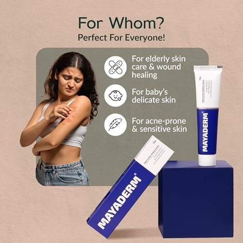 Mayaderm Multipurpose Herbal Cream 25G (Pack Of 3), Gentle & Chemical Free Triple Action Healing Cream, Ideal For First-Aid, Minor Cuts, Wounds & Burns