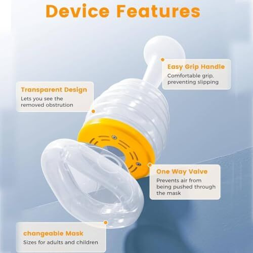 Hannea Anti Choking Device, Choking Rescue Device For Kids And Adults, Portable Airway Suction Device, Airway Suction Device For Home & Travel First Aid Kit