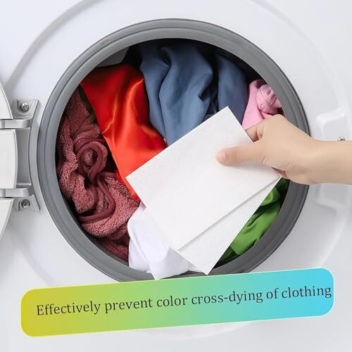 Fastmart 50Pcs Clothes Color Absorb Paper For Washing Machine | Colour & Dirt Catcher Anti-String Dyeing Laundry Paper Color Absorption Paper Wipe
