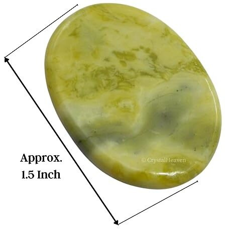 Certified Serpentine Crystal Thumb Worry Pebbles Stones For Anxiety Stress Relief Massage - Aaa Grade Original Healing Gemstone Agate Rubbing Stone For Yoga Meditation Spiritual Reiki Feng Shui