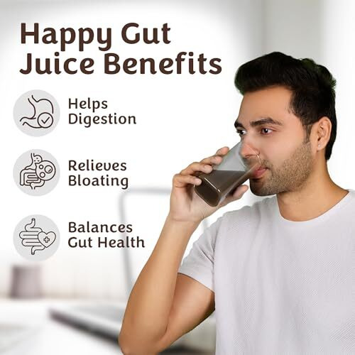 Saabhi Happy Gut Juice- 1L | Tasty Digestive Juice | Supports Gut Health, Digestion, Gas & Bloating | Enriched With Bijora Lemon, Jeera, Pudina| | Act As Natural Coolant & Improve Digestive Immunity (Pack Of 1)