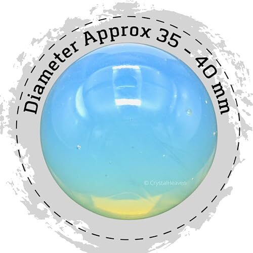 Certified Opalite Crystal Ball For Meditation - Premium Crystal Vastu Items For Home And Feng Shui Items For Good Luck - Ideal For Pooja Supplies And Spiritual Practices (1.5" Inch)