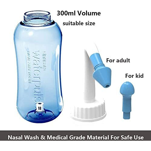 Gkn Waterpulse Nasal Wash Bottle Nasal Yoga Nasal Wash Bottle Nose Cleaner Bottle Nose Allergy Cleaner Nose Wash Cleaner Pressure Rinse Nasal Spray Irrigation For Adult, Kid