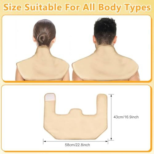 Hannea Castor Oil Compress Pack Wrap For Shoulder, Reusable Adjustable Velcro Caster Oils Compress Pad, Adjustable Castor Oil Compress Suitable For Relieve Shoulder And Neck Inflammation