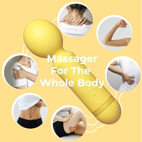 Mymuse Pop Wand Massager With Glide Aloe Water Based Lube (50 Ml)- Combo, Cordless Electric Machine, 10 Modes, Full Body Personal Mini Massage, Usb Rechargeable, Waterproof, Perfect For Gifting, 150 Day's Warranty - Lemon Tart