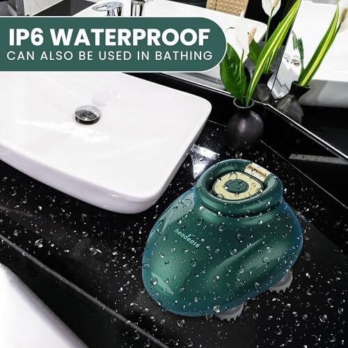 Headease Rechargeable Waterproof Electric Scalp Massager | 96 Silicone Kneading Points | Handheld Vibrating Head Massager For Hair Growth (Green)