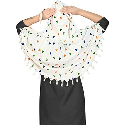 Vasttram Women's Soft Stylish Reyon Cotton Scarf Cum Mask Usable For Head Cover For Girls Driver Anti Pollution Full Face Cover With Uv Sun Rays Protection