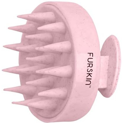 Furskin Soft Bristles Scalp Massager For Hair Growth  Head & Hair Massager, Manual Shampoo Brush For Exfoliating & Scalp Care. [ Marble Pink ]
