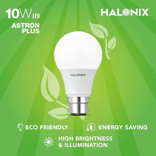Halonix 10W B22 Led Cool White Bulb, Pack Of 25