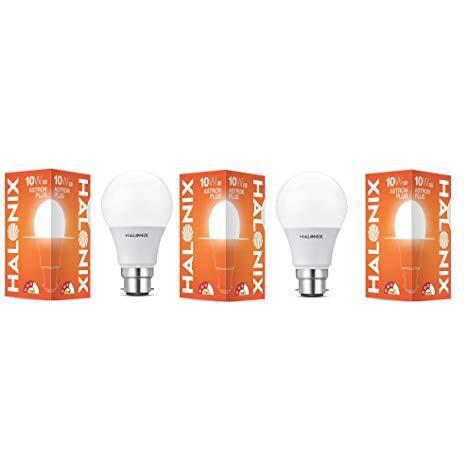 Halonix B22D 10-Watt Led Astron Plus (Pack Of 3, White, Round)